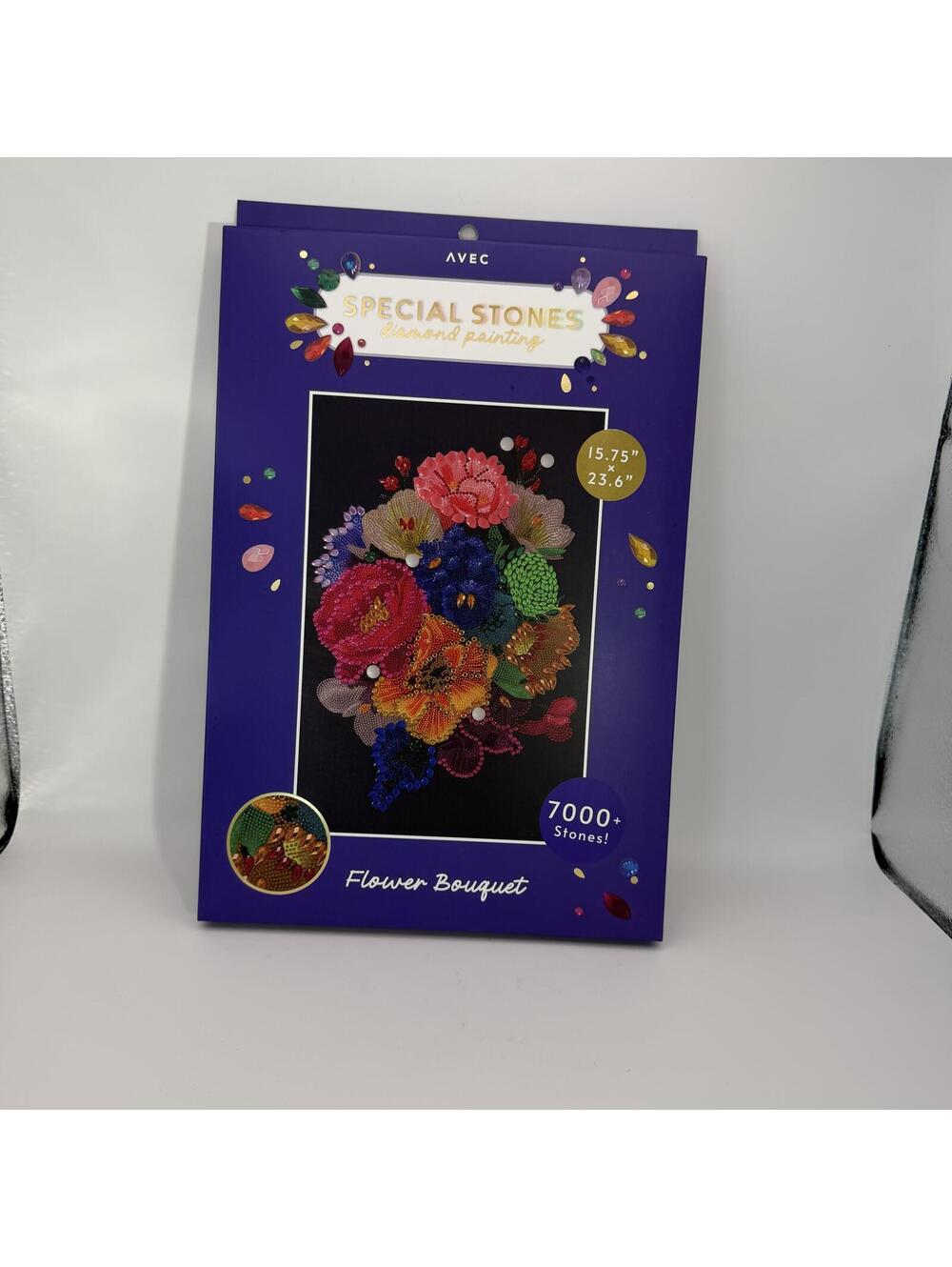 AVEC Special Stones Flower Bouquet Diamond Painting Kit Large Craft 7000+ Gems